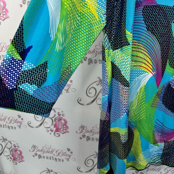 Peter nyguard blouse swirls luxury multicolor  Abstract Women's Top - Picture 7 of 11